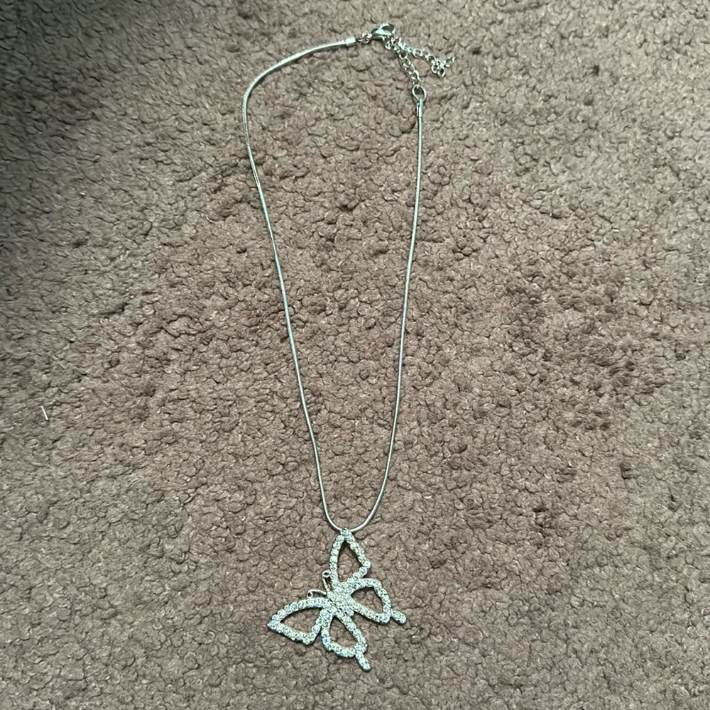 Silver Butterfly Necklace